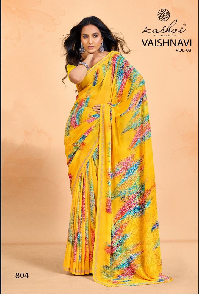 Vaishnavi Vol 8 By Kashvi Whatless Daily Wear Sarees Suppliers In India